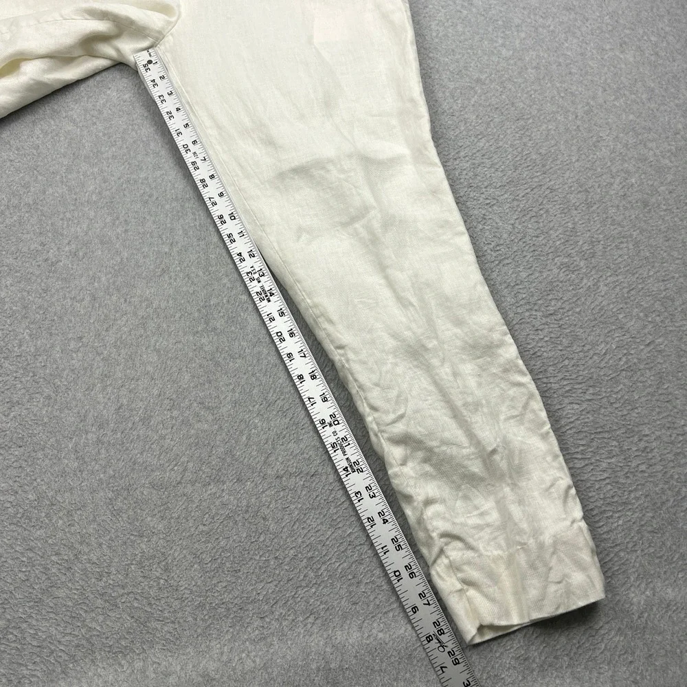 Banana Republic Pants Mens 36x34 (34x29) White Tailored 100% Linen Dress Trouser